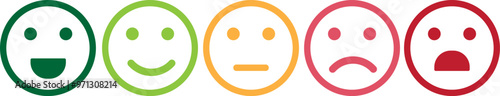 customer satisfaction feedback scale emoji vector iconWeb