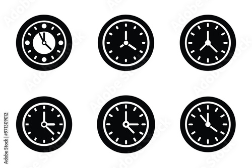 Free Download Clock icon bundle set in creative vector style - GFXLoad