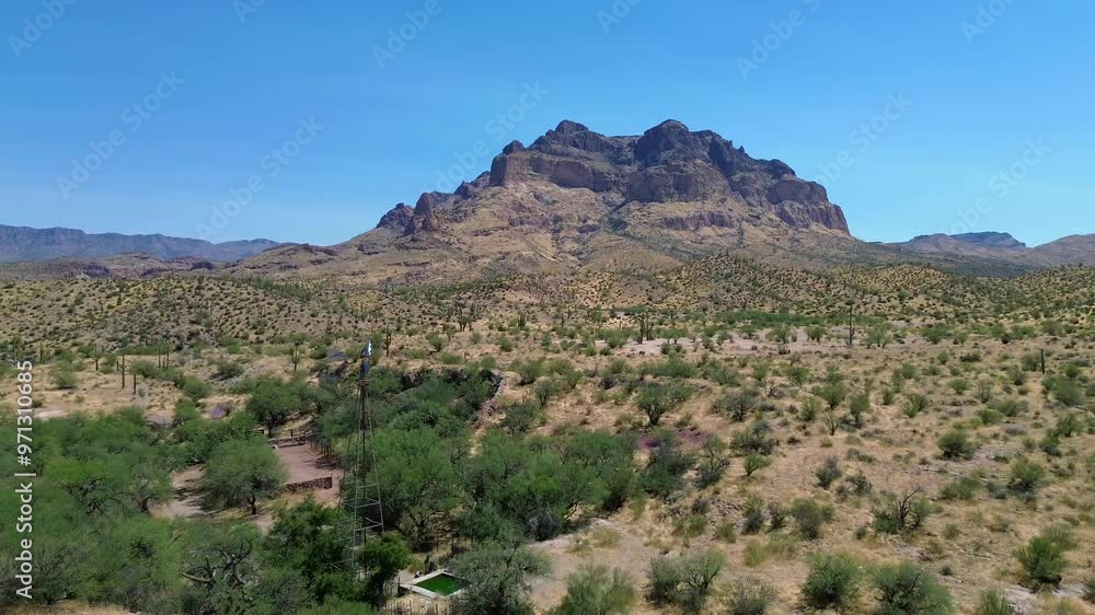 Aerial views of Picketpost Mountain in Superior Arizona, America, USA. Aerial views of Picketpost Mountain in Superior Arizona, America, USA.