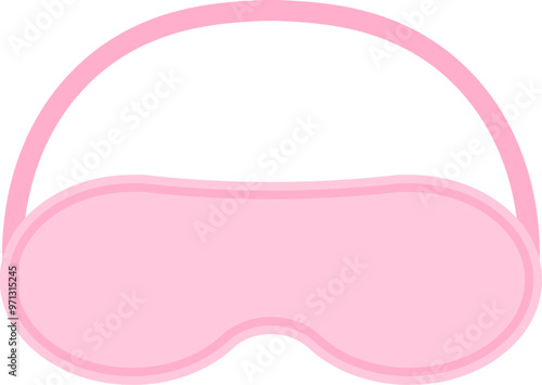 Cute pink sleep mask icon. Vector illustration.