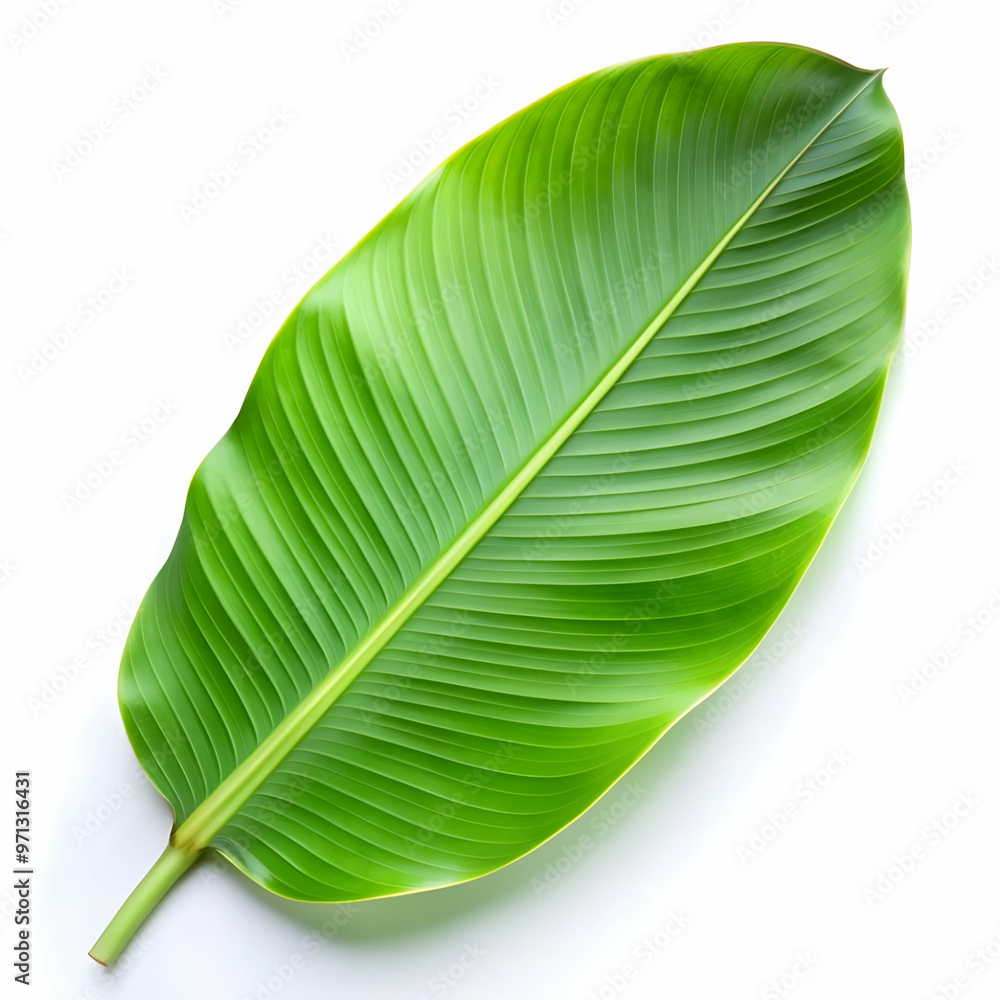 a banana leaf with a white background and the greed a banana leaf with a white background and the greed