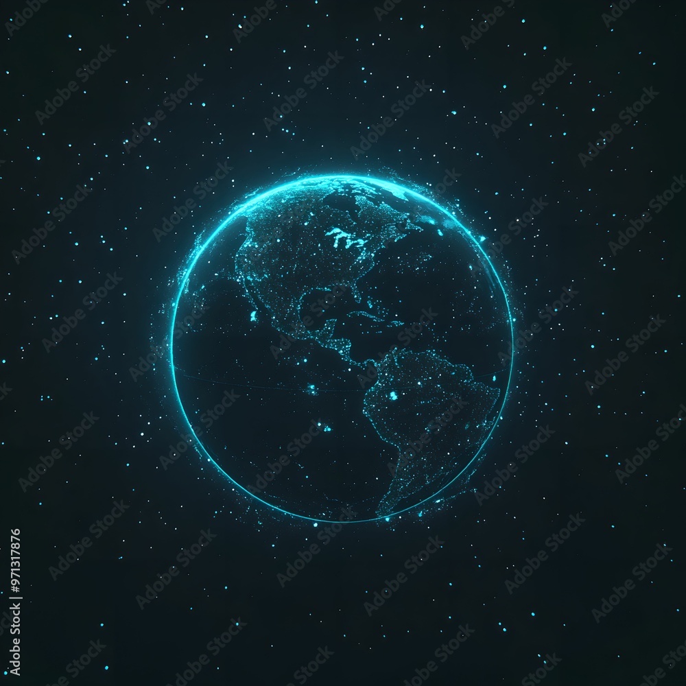 Holographic Globe on Black Background, hologram, projection, starry night, celestial Holographic Globe on Black Background, hologram, projection, starry night, celestial