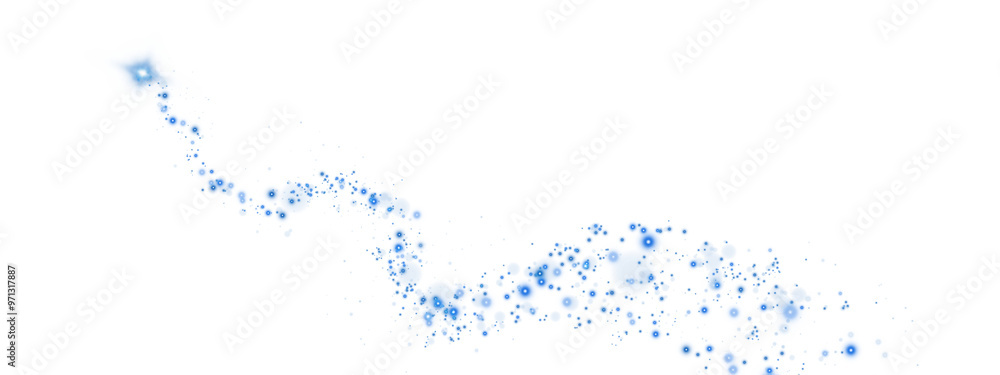 Blue glowing light effect with many glitter particles. Starry cloud with dust. Magic christmas decoration. Luminous bokeh softly shimmering blue light. Light abstract glowing lights. PNG. Blue glowing light effect with many glitter particles. Starry cloud with dust. Magic christmas decoration. Luminous bokeh softly shimmering blue light. Light abstract glowing lights. PNG.