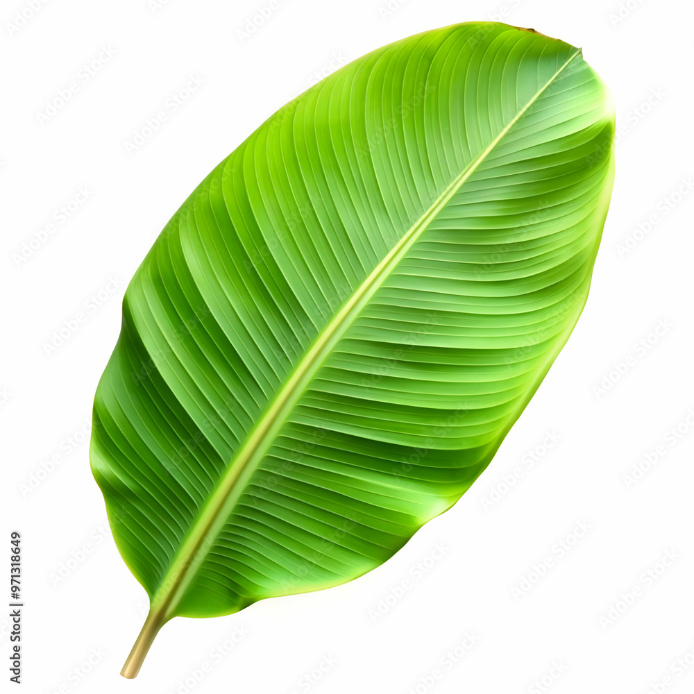 a banana leaf with a white background and the greed a banana leaf with a white background and the greed