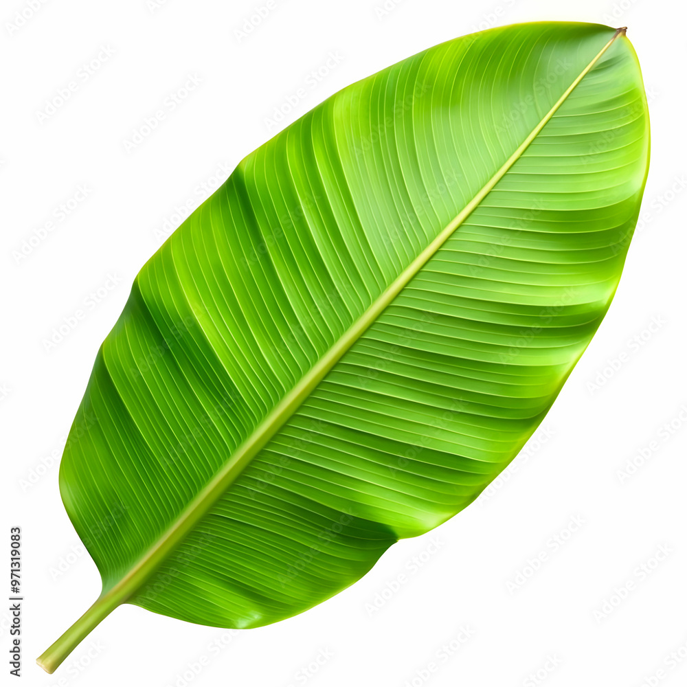 a banana leaf with a white background and the greed a banana leaf with a white background and the greed