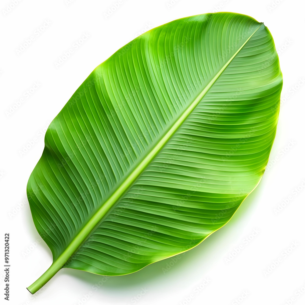 a banana leaf with a white background and the greed a banana leaf with a white background and the greed