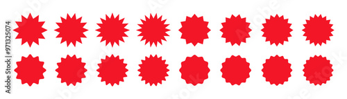 Sale Label Collection. Set of Price Tag Sticker Shapes. Promotion and Discount Badges. Special Offer Sale Tag Vector.