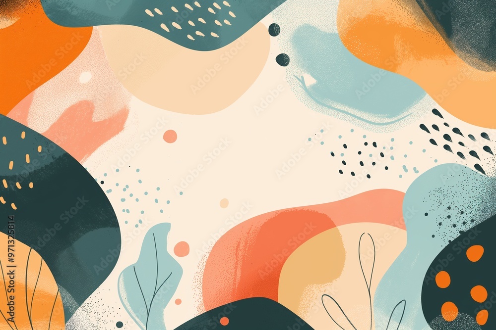 Abstract geometric shapes with trendy colors and patterns for modern design Abstract geometric shapes with trendy colors and patterns for modern design