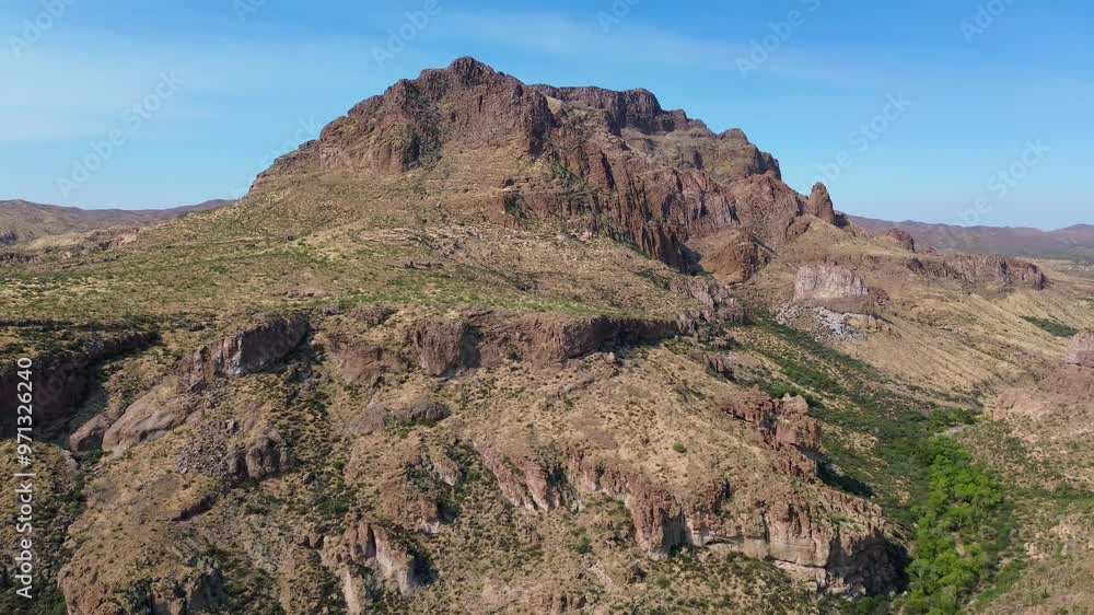 Aerial views of Picketpost Mountain in Superior Arizona, America, USA. Aerial views of Picketpost Mountain in Superior Arizona, America, USA.