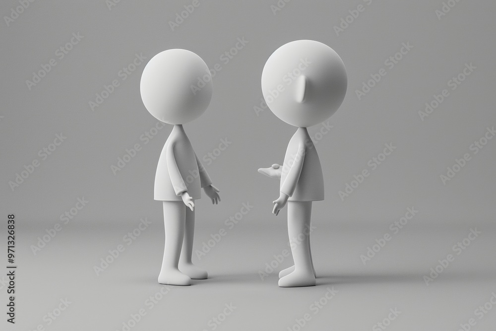 3d small people - conversation 3d small people - conversation