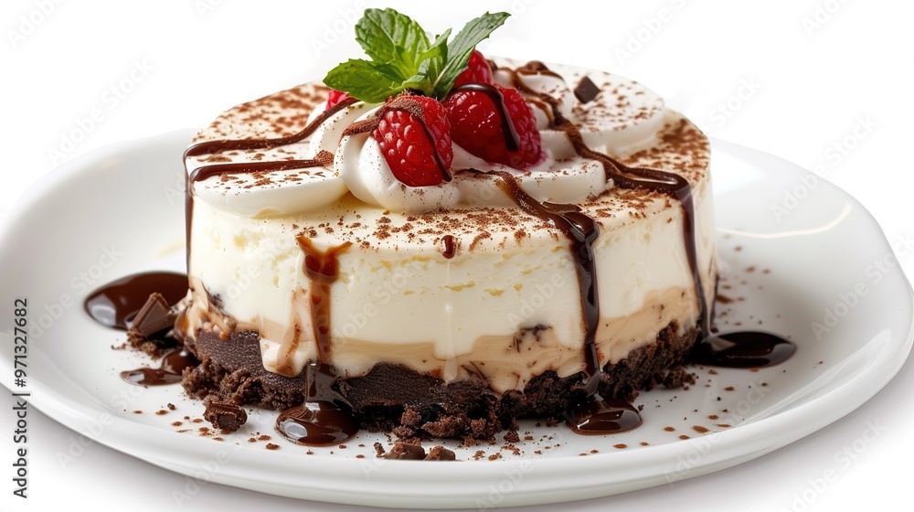 A delicious dessert is placed on a clean and pure white background. The dessert might have a rich and creamy texture. It could be a slice of cake with multiple layers or a decadent pastry. A delicious dessert is placed on a clean and pure white background. The dessert might have a rich and creamy texture. It could be a slice of cake with multiple layers or a decadent pastry.