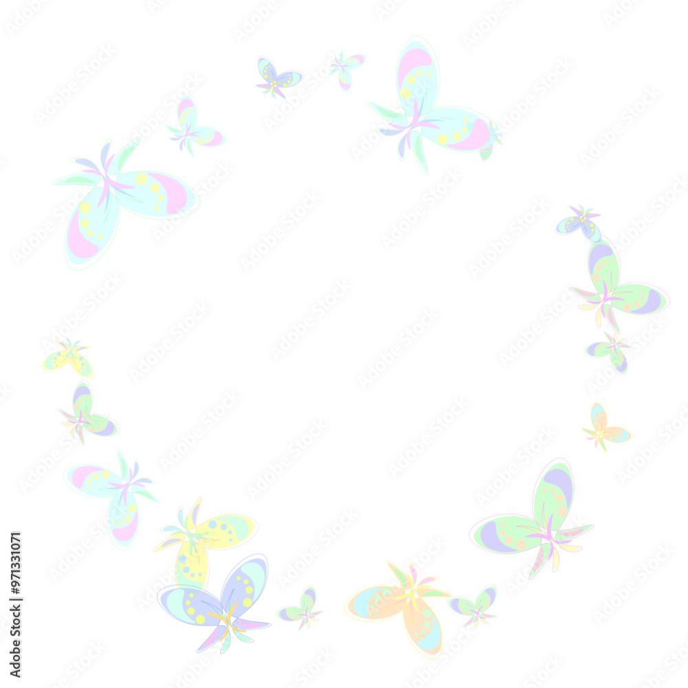 Cute illustration with neon pink, blue, purple butterfly silhouette. Outline, contour illustrations. Cute illustration with neon pink, blue, purple butterfly silhouette. Outline, contour illustrations.