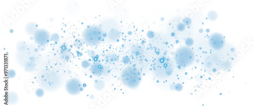 Wallpaper Mural Blue glowing light effect with many glitter particles. Starry cloud with dust. Magic christmas decoration. Luminous bokeh softly shimmering blue light. Light abstract glowing lights. PNG.
 Torontodigital.ca