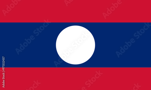 Free Download The national flag of Laos. An illustration of the Laos flag symbol. - GFXLoad