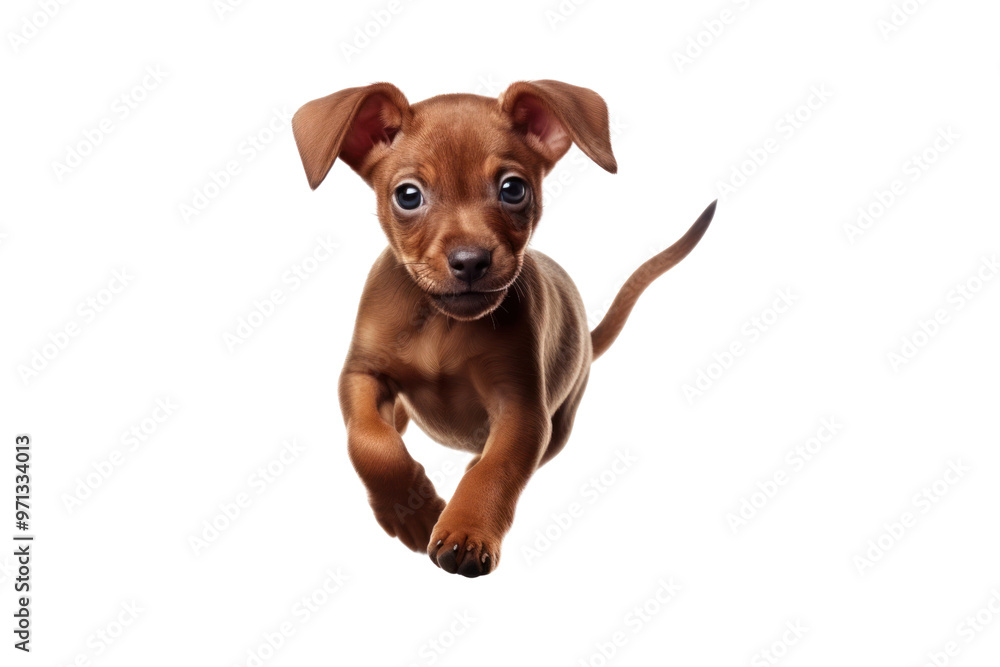 Naughty Bordeaux puppy chasing its own tail, isolated on white background. Naughty Bordeaux puppy chasing its own tail, isolated on white background.