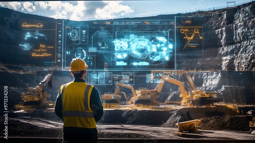 Virtual Twin Interface Showcasing Advanced Digital Monitoring and Control System for Intelligent Industrial and Automation