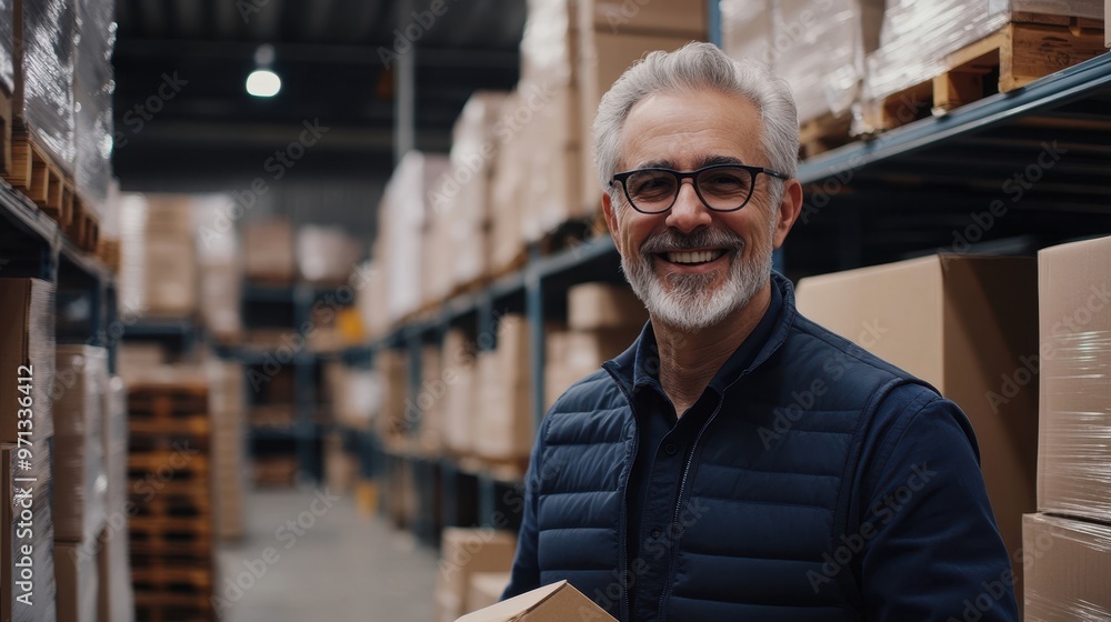 The Smiling Man in Warehouse The Smiling Man in Warehouse