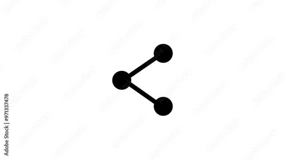 Share sharing icon. Social Networking Service symbol consisting of three connected circles forming a triangular shape. Share sharing icon. Social Networking Service symbol consisting of three connected circles forming a triangular shape.