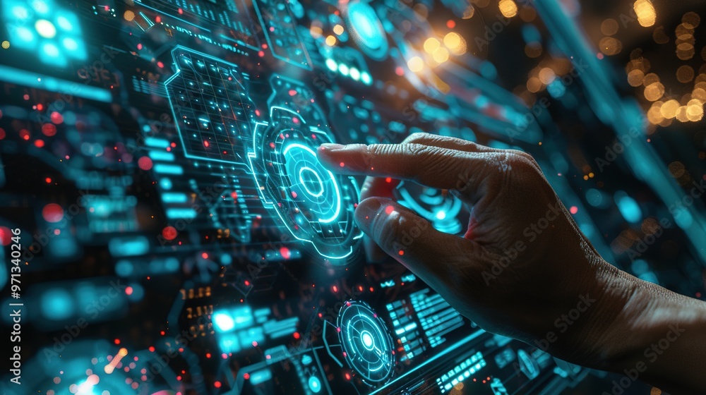 A human touch is interacting with a virtual screen icon. The icon is likely designed with a modern and sleek look. The human hand is reaching out, perhaps to select or manipulate the icon. A human touch is interacting with a virtual screen icon. The icon is likely designed with a modern and sleek look. The human hand is reaching out, perhaps to select or manipulate the icon.