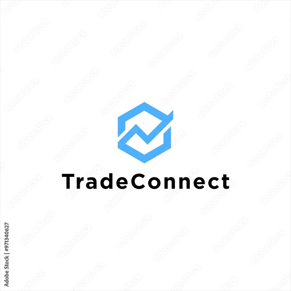 TradeConnect Logo: A Blue Hexagon With an Upward Arrow TradeConnect Logo: A Blue Hexagon With an Upward Arrow