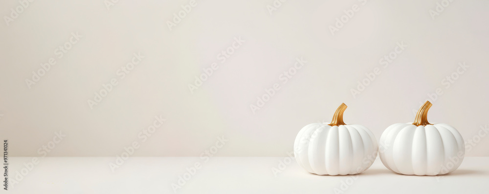 White pumpkins isolated on a white background, in a minimalist style, 3D style, copy space for text, autumn and halloween concept, White pumpkins isolated on a white background, in a minimalist style, 3D style, copy space for text, autumn and halloween concept,