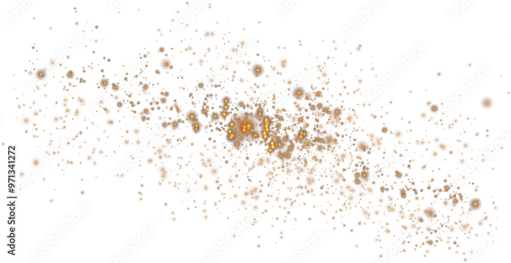 Golden glowing light effect with many glitter particles. Starry cloud with dust. Magic christmas decoration. Luminous bokeh softly shimmering golden light. Light abstract glowing lights. PNG. Golden glowing light effect with many glitter particles. Starry cloud with dust. Magic christmas decoration. Luminous bokeh softly shimmering golden light. Light abstract glowing lights. PNG.