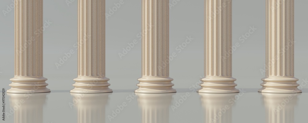 Marble stone columns detail. Classical pillars row, building architecture, Marble stone columns detail. Classical pillars row, building architecture,