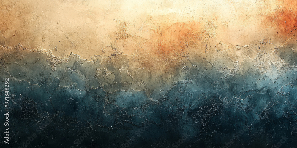 Obraz premium Textured wall in warm and cool tones.