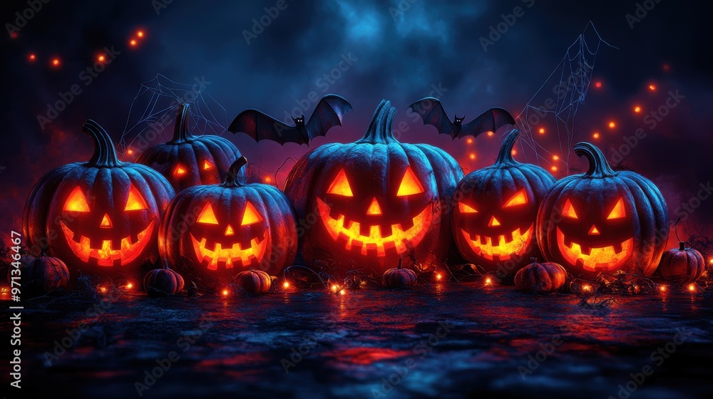 Halloween party flyer with bold text Halloween party flyer with bold text
