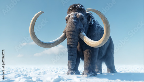 Prehistoric mammoth, an extinct giant of the ice age photo