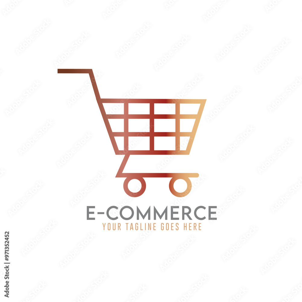 Flat e-commerce logo template collection Flat e-commerce logo template collection