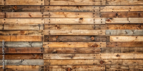 Rustic, weathered pallet wood wall perfect for background