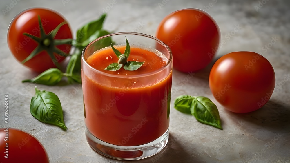 Fresh Tomato juice and fresh tomatoes
