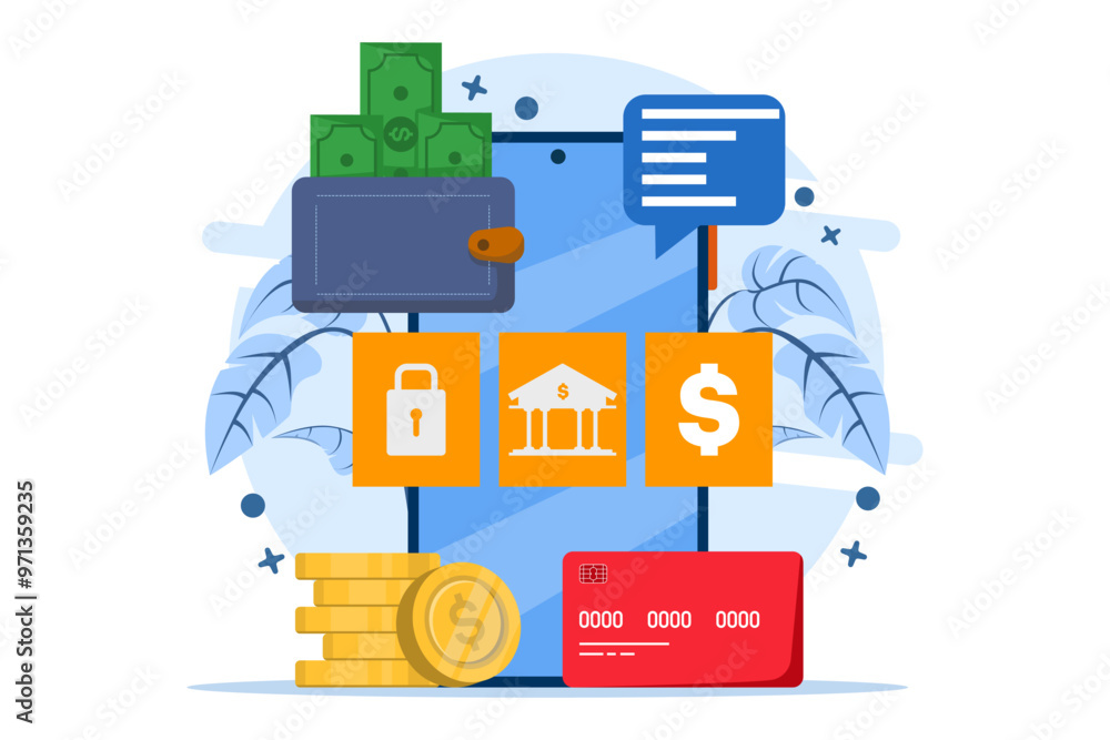 The concept of paying bills with payment cards for online shopping. Payment processing, financial transactions, transfers, bank cards, e-wallets for purchasing processes, monetary currencies. The concept of paying bills with payment cards for online shopping. Payment processing, financial transactions, transfers, bank cards, e-wallets for purchasing processes, monetary currencies.