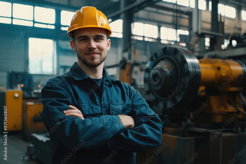 Male engineers and technician at industrial factory. Male engineers and technician at industrial factory.