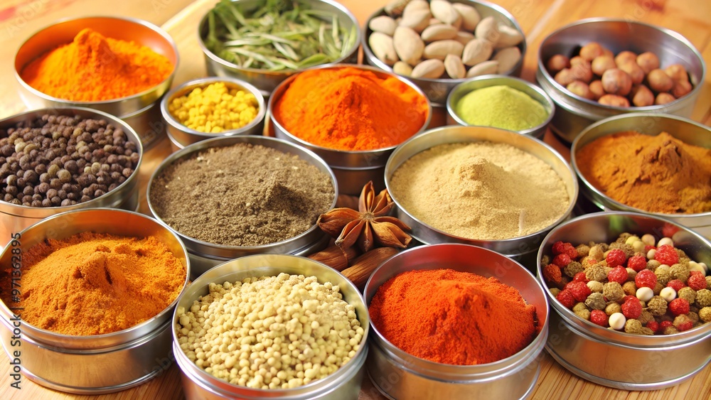 assorted indian spices assorted indian spices