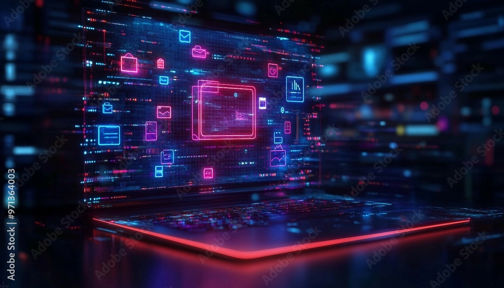 Interactive 3D Data Storage and Document File Icon, 3D icon that combines data storage technology with a document file. Interactive 3D Data Storage and Document File Icon, 3D icon that combines data storage technology with a document file.