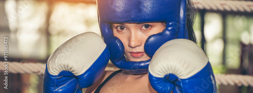 Foto Muay Thai woman and Healthy concept