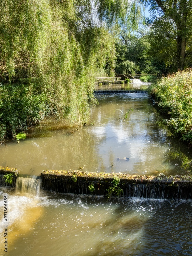 Obraz premium River with weir