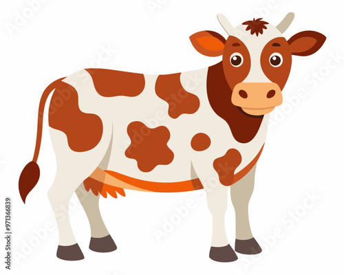 Cow vector, cow farm logo clean and clear shape vector