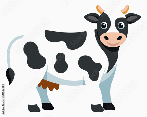 Cow vector, cow farm logo clean and clear shape vector