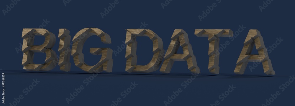 3D Text Representation of Big Data Concept 3D Text Representation of Big Data Concept