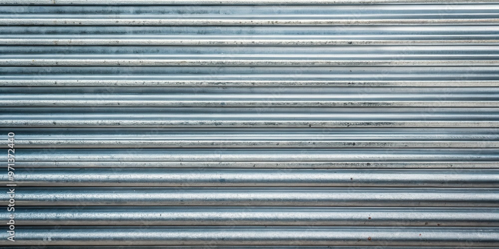 Ribbed galvanized metal background with horizontal protruding ribs for building structures Ribbed galvanized metal background with horizontal protruding ribs for building structures
