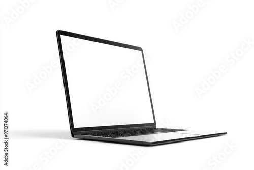 Laptop mockup template on white background