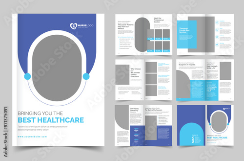 Modern Medical Healthcare business brochure design templates
