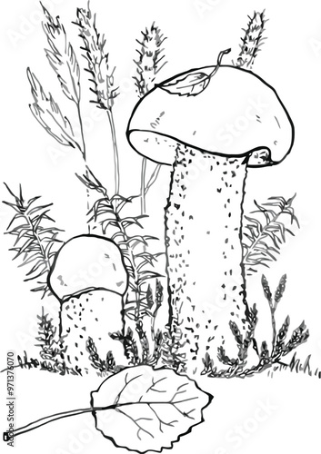 Mushroom Coloring Page