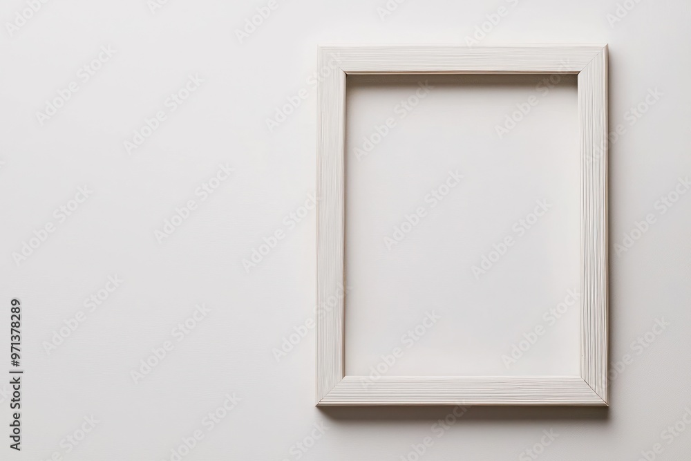 Square white wooden frame with a simple, clean design, isolated on white Square white wooden frame with a simple, clean design, isolated on white