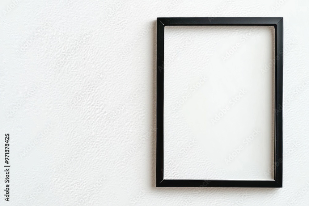Thin black metal frame with clean lines, isolated on white Thin black metal frame with clean lines, isolated on white