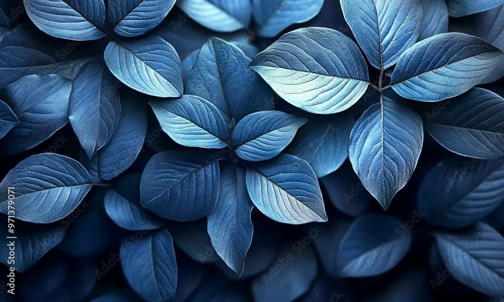 Blue Leaves Abstract Blue Leaves Abstract
