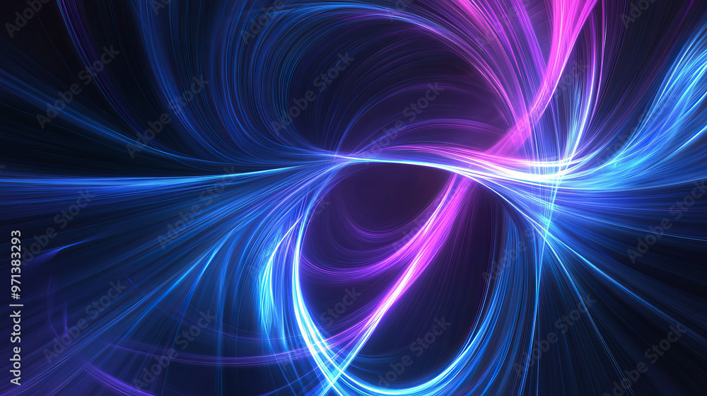 Abstract blue and purple liquid wavy shapes futuristic banner Abstract blue and purple liquid wavy shapes futuristic banner